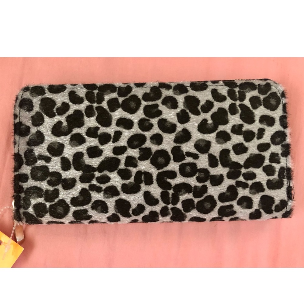 LOF Gray Leopard Wallet, BNWT